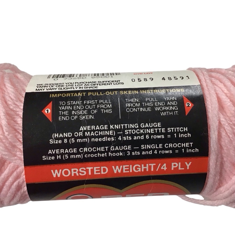 Yarn Bundle Caron Red Heart Wintuk Knitting Crochet White Pink Lily - Picture 10 of 14